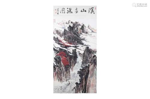 A CHINESE SCROLL River Landscape