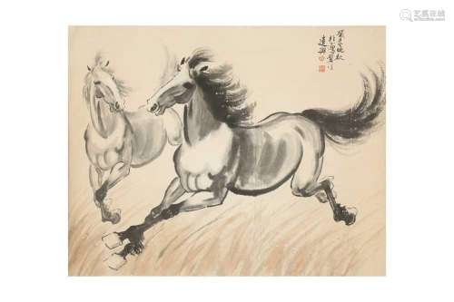 ATTRIBUTED TO XU BEIHONG (1895 – 1953) Galloping Horses