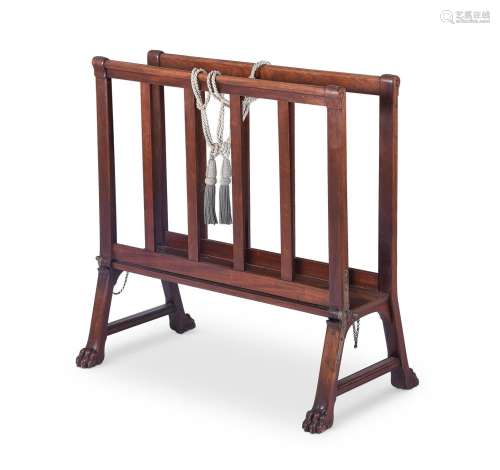 AN MAHOGANY LIBRARY FOLIO STAND, IN REGENCY STYLE