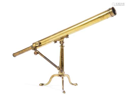 A VICTORIAN POLISHED BRASS TELESCOPE, BY T. B. WINTER
