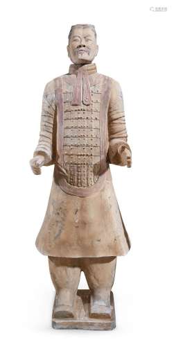 A CHINESE FIGURE OF A TERRACOTTA ARMY WARRIOR, LATE 20TH CEN...