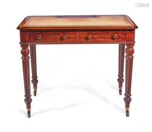 A GEORGE IV MAHOGANY 'CHAMBER' TABLE, BY GILLOWS, CIRCA 1830