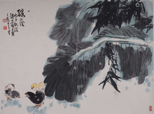张世简（b.1926-2009）绿荫 设色纸本 镜心