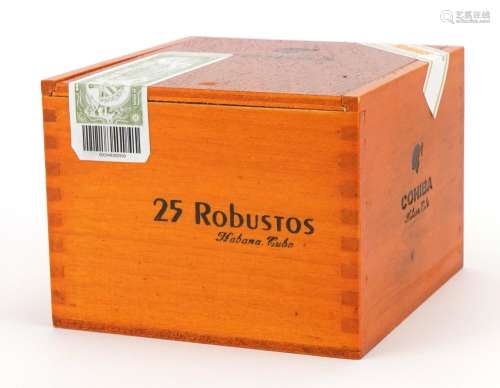 Sealed box of twenty five Cohiba Habanos Robustos cigars cig...