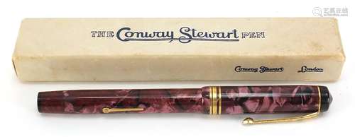 Conway Stewart 388 marbleised fountain pen with 14ct gold ni...