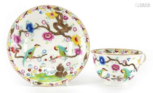 Early 19th century Swansea porcelain cup and saucer decorate...