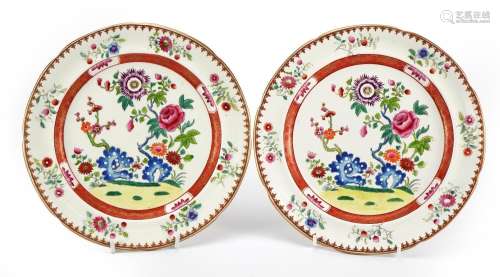 Pair of early 19th century Swansea porcelain plates decorate...