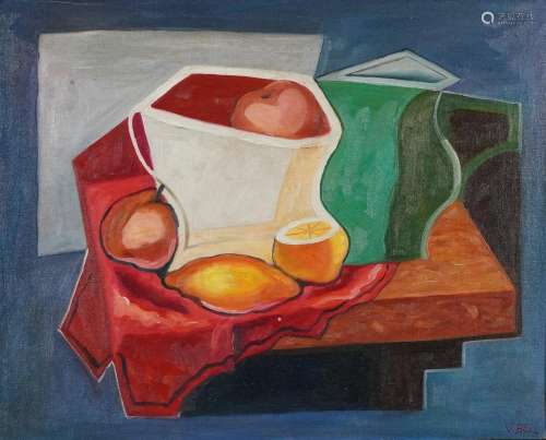 After Vanessa Bell - Abstract composition, still life fruit ...