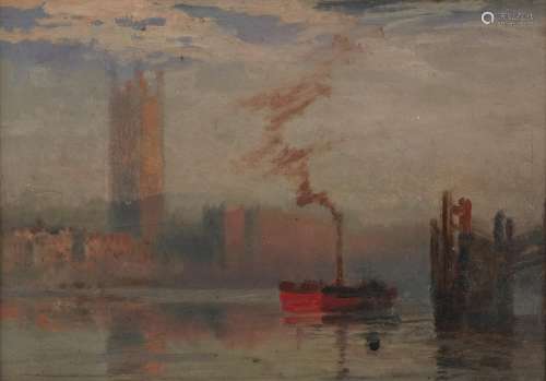 Attributed to Philip Wilson Steer - Parliament and The Thame...