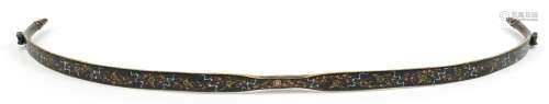 Turkish Ottoman fighting bow hand painted and gilded with fl...