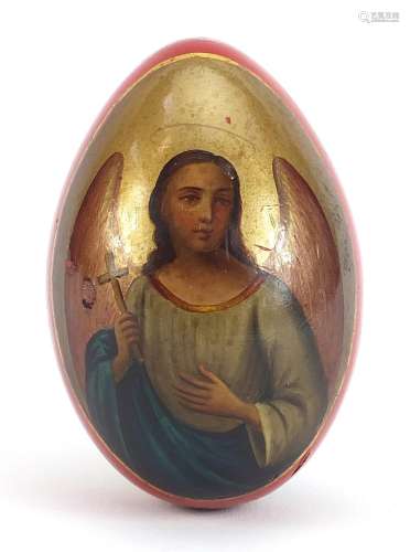 Lukutin, Imperial Russian lacquered Easter egg hand painted ...