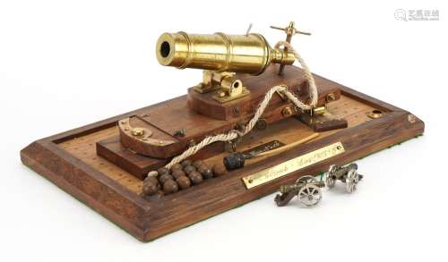 Naval interest scratch built model of a Carronade cannon rai...
