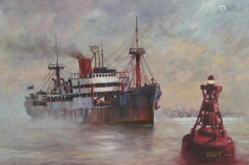 After John Kelly - Steam Liner Heading into a Storm, giclee ...