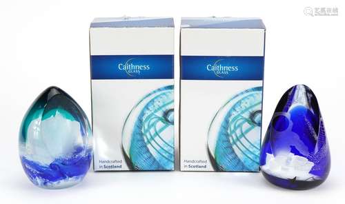 Sarah Peterson for Caithness Glass, two paperweights compris...