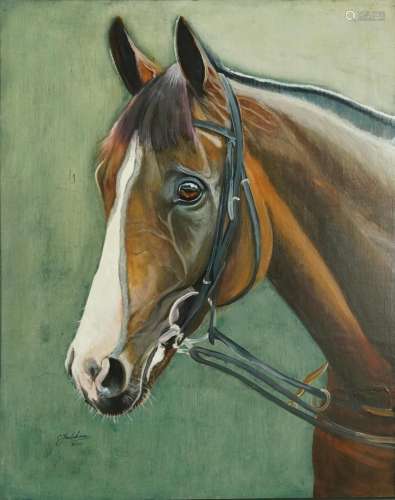 Clive Fredriksson 2022 - Portrait of a horse, oil on board, ...