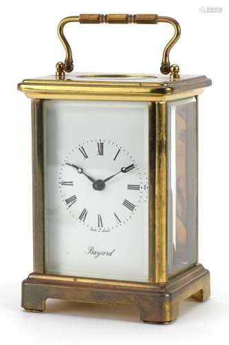 Brass cases Bayard carriage clock with Roman numerals, 11.5c...