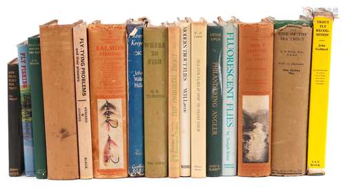 Fifteen vintage and later fishing interest hardback books in...