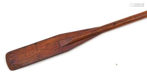 Vintage wooden rowing oar, 182cm in length