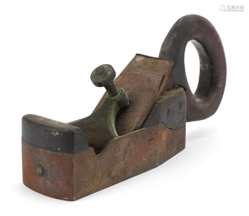 19th century rosewood and mahogany smoothing plane by W Marp...