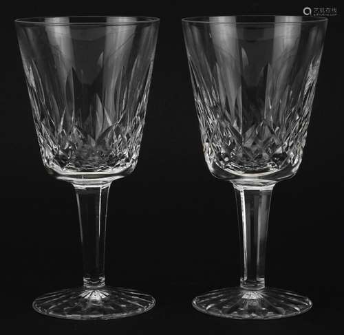 Pair of Waterford Crystal drinking glasses, each 17.5cm high