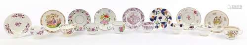 Eight early 19th century and later cups and saucers includin...