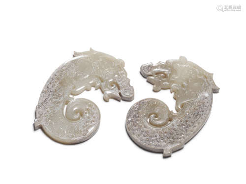 White Jade Dragon Ornaments