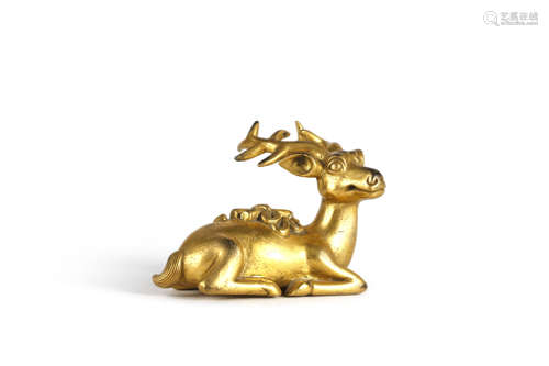 Gilt Bronze Deer Paper Weight