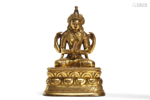 Gilt Bronze Buddha