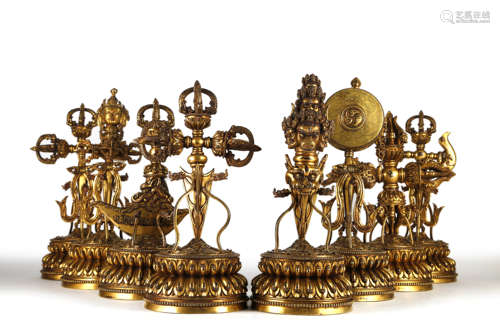 Gilt Bronze Eight Treasures