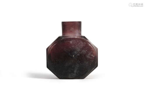 Grape Glassware Octagonal Snuff Bottle