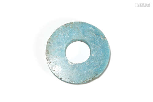 Carved Tianhe Stone Disc Bi