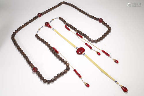 Piece of Eaglewood Ceremonial Beads Necklace