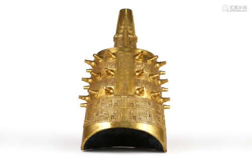 Gilt-Bronze Temple Bell
