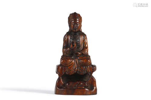 Carved Agalloch Figure of Avalokitesvara