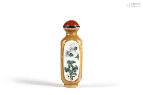 Famille Rose Enclosing Snuff Bottle