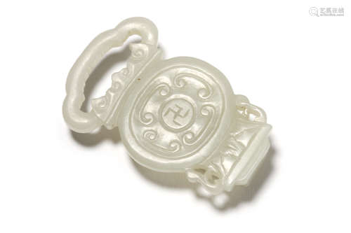 Carved Jade Longevity Ornament