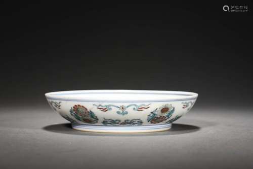 Qing Yongzheng:bucket group chrysanthemum grain plate