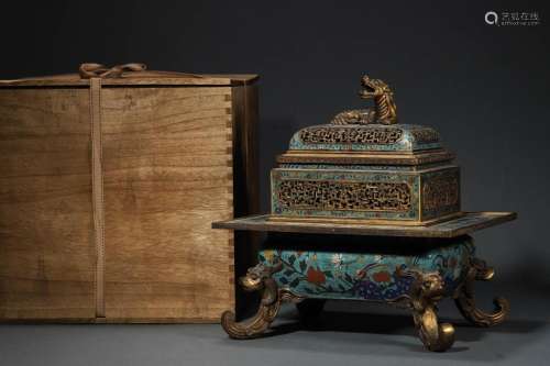 Late Ming and early Qing: A Cloisonne enamel Incense Diffuse...