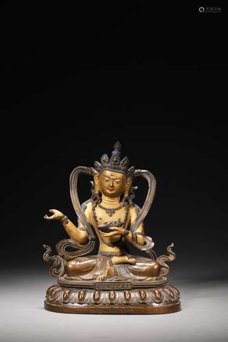 Qing Dynasty:copper gold Buddha