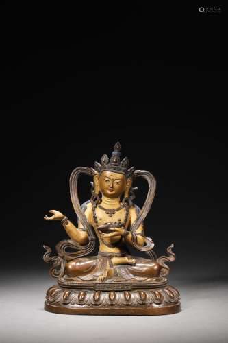 Qing Dynasty:copper gold Buddha