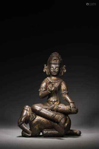 Ming Dynasty:gilt bronze seated Buddha