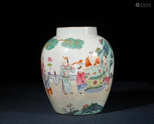 Qing Dynasty:pastel baby opera pot