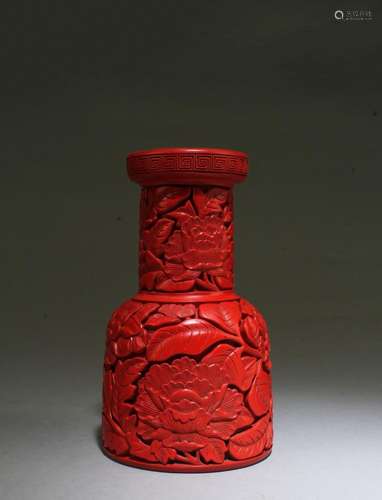 A Cinnabar Lacquer Vase, ming Dynasty