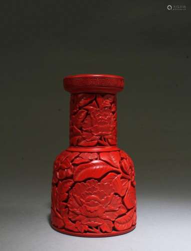 A Cinnabar Lacquer Vase, ming Dynasty