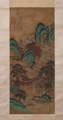 Qiu Ying mark?Chinese Scroll Painting