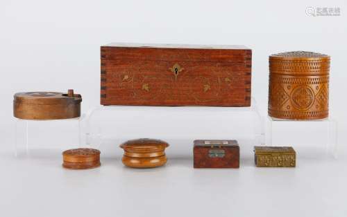 7 19th c. Trinket and Storage Boxes