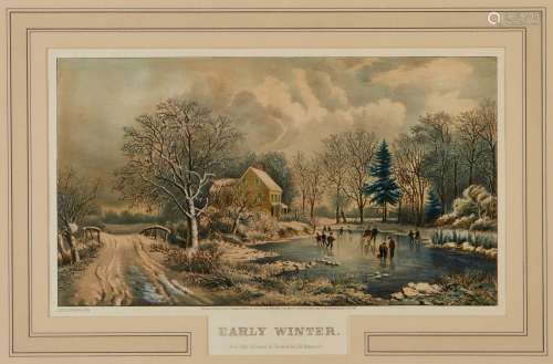 Currier & Ives "Early Winter" Print