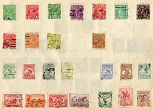 A world stamps collection in an album with Great Britain for...