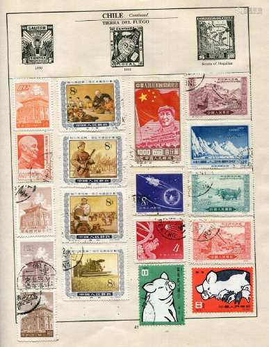 A collection of various stamps in two albums and loose, incl...