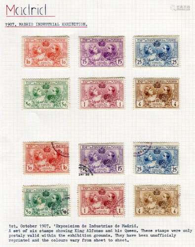 A collection of Spain and Spanish colonies stamps and postal...